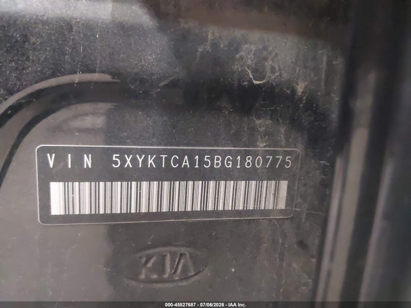 2011 Kia Sorento VIN 5XYKTCA15BG180775 IAAI salvage auction — RIGHT SIDE, Parts Only Bos (Minnesota), sold $450 on 2026-07-14 (photo 9)