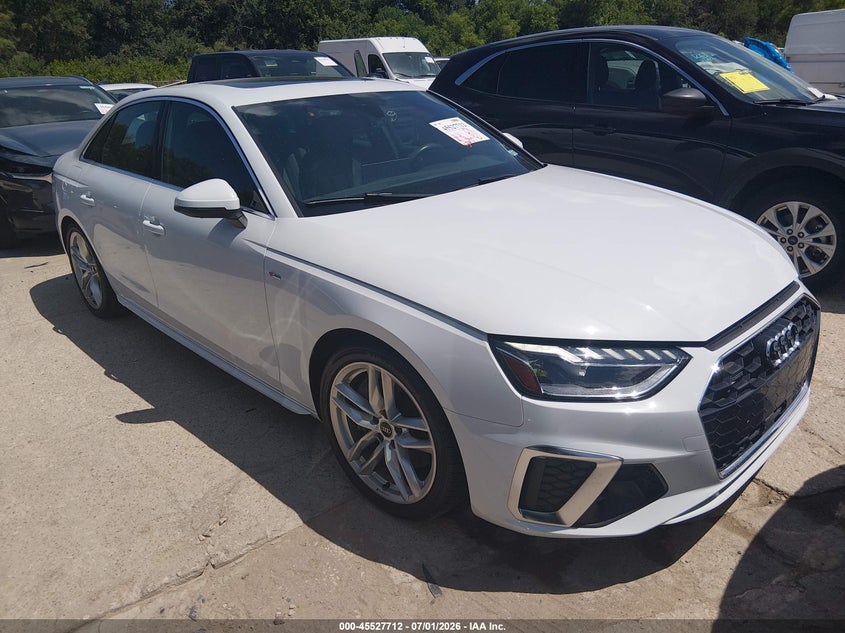 2024 Audi A4 VIN WAUEAAF43RN010005 IAAI salvage auction — REAR END, Enterprise Vehicles Clear Only (Texas), sold $17,600 on 2026-07-13 (photo 1)