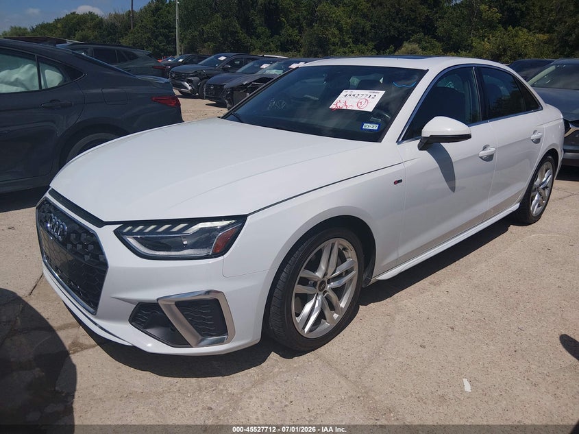2024 Audi A4 VIN WAUEAAF43RN010005 IAAI salvage auction — REAR END, Enterprise Vehicles Clear Only (Texas), sold $17,600 on 2026-07-13 (photo 2)