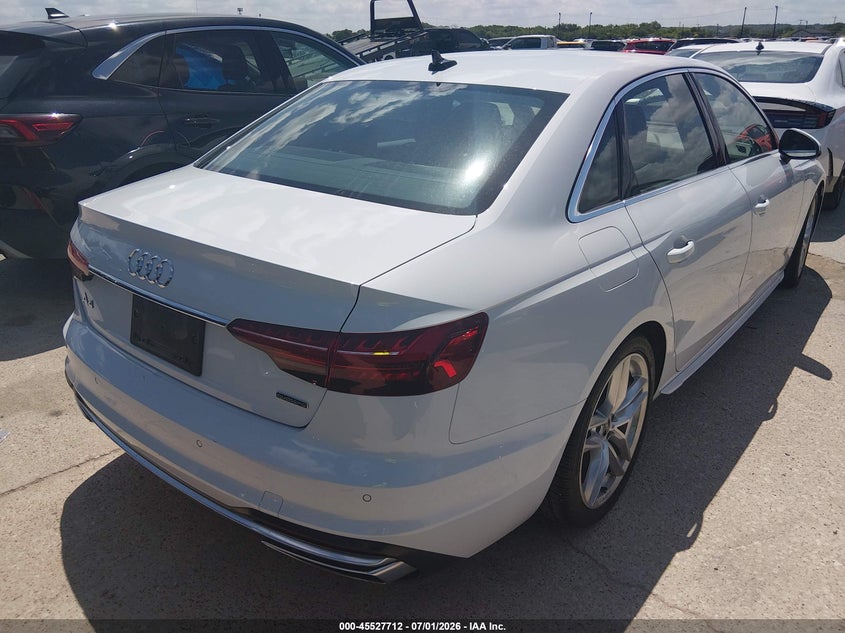 2024 Audi A4 VIN WAUEAAF43RN010005 IAAI salvage auction — REAR END, Enterprise Vehicles Clear Only (Texas), sold $17,600 on 2026-07-13 (photo 4)