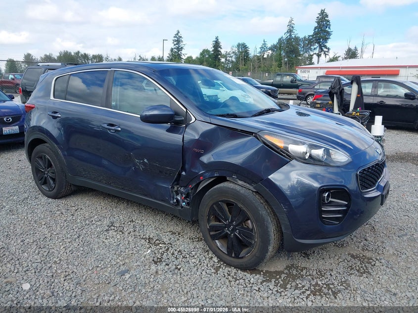 2017 Kia Sportage VIN KNDPMCAC8H7157646 IAAI salvage auction — RIGHT SIDE, Salvage Title, sold $2,050 on 2026-07-22 (photo 1)