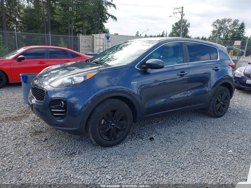 2017 Kia Sportage VIN KNDPMCAC8H7157646 IAAI salvage auction — RIGHT SIDE, Salvage Title, sold $2,050 on 2026-07-22 (photo 2)