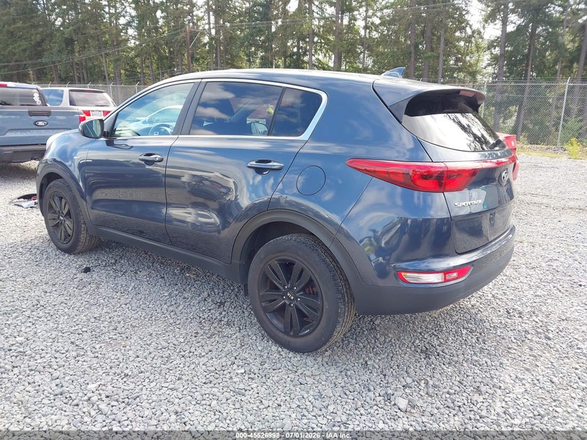 2017 Kia Sportage VIN KNDPMCAC8H7157646 IAAI salvage auction — RIGHT SIDE, Salvage Title, sold $2,050 on 2026-07-22 (photo 3)