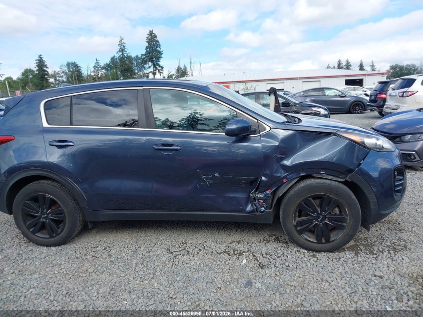 2017 Kia Sportage VIN KNDPMCAC8H7157646 IAAI salvage auction — RIGHT SIDE, Salvage Title, sold $2,050 on 2026-07-22 (photo 6)