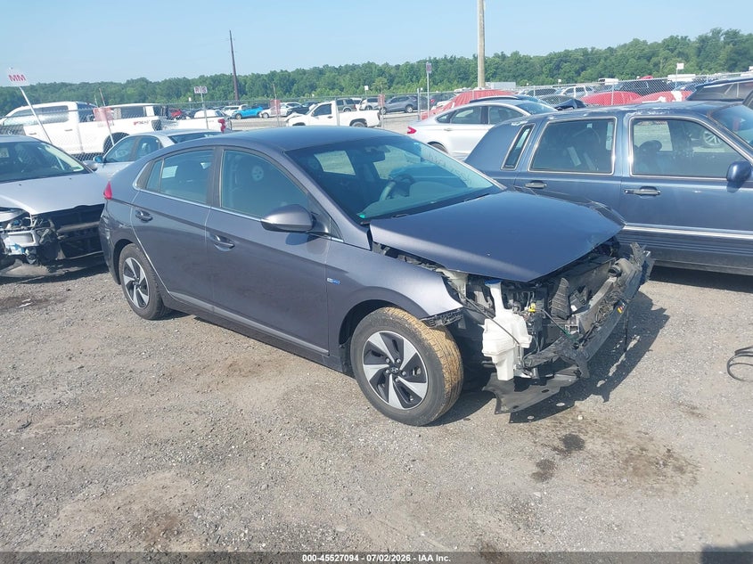 2017 Hyundai Ioniq VIN KMHC75LC1HU047999 IAAI salvage auction — FRONT END, Salvage Title, sold $250 on 2026-07-30 (photo 1)