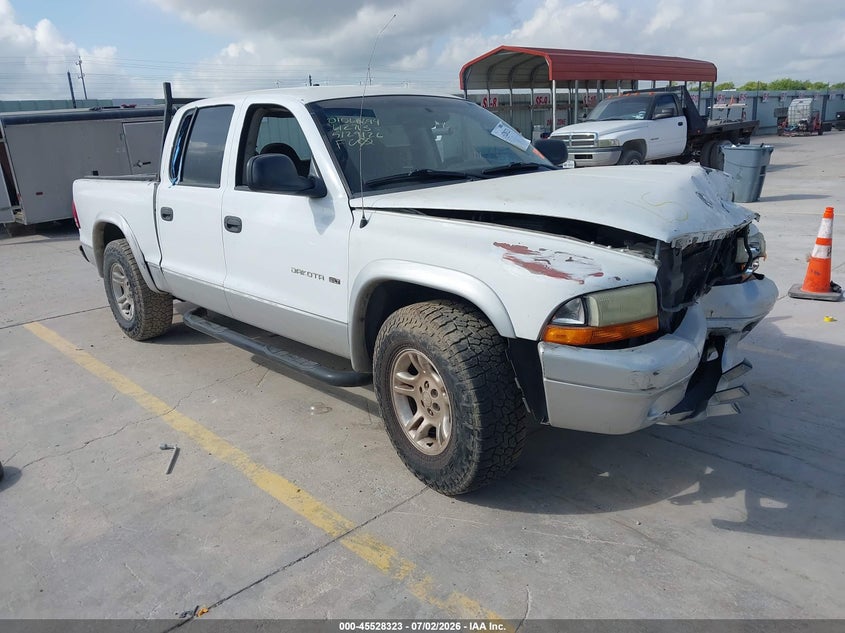 2002 Dodge Dakota VIN 1B7HL48N42S612713 IAAI salvage auction — FRONT END, Salvage (Texas), sold $350 on 2026-08-03 (photo 1)