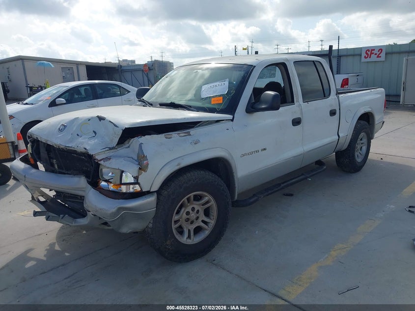 2002 Dodge Dakota VIN 1B7HL48N42S612713 IAAI salvage auction — FRONT END, Salvage (Texas), sold $350 on 2026-08-03 (photo 2)