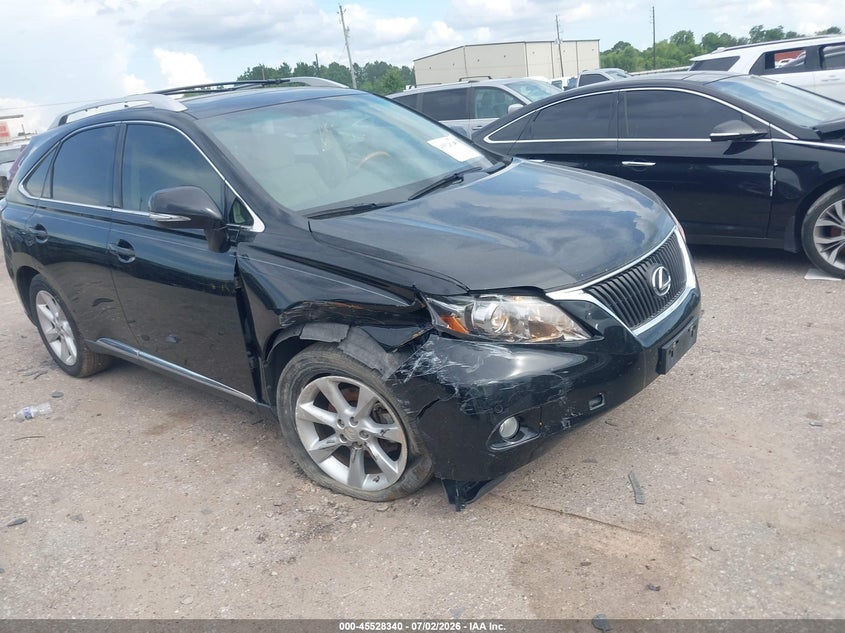2012 Lexus Rx VIN 2T2ZK1BAXCC069510 IAAI salvage auction — RIGHT FRONT, Original (Texas), sold $4,350 on 2026-07-30 (photo 1)