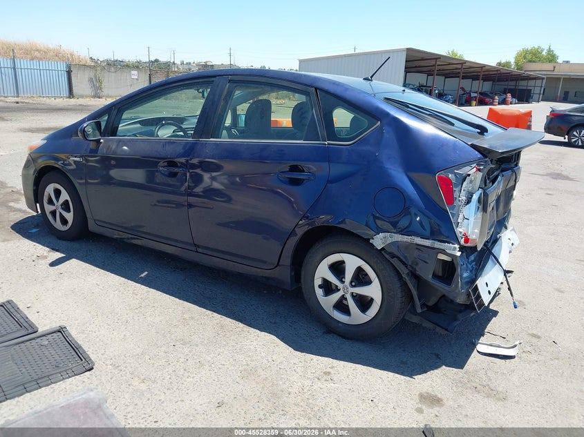 2014 Toyota Prius VIN JTDKN3DU8E0384450 IAAI salvage auction — REAR END, Salvage Title, sold $1,200 on 2026-07-29 (photo 3)