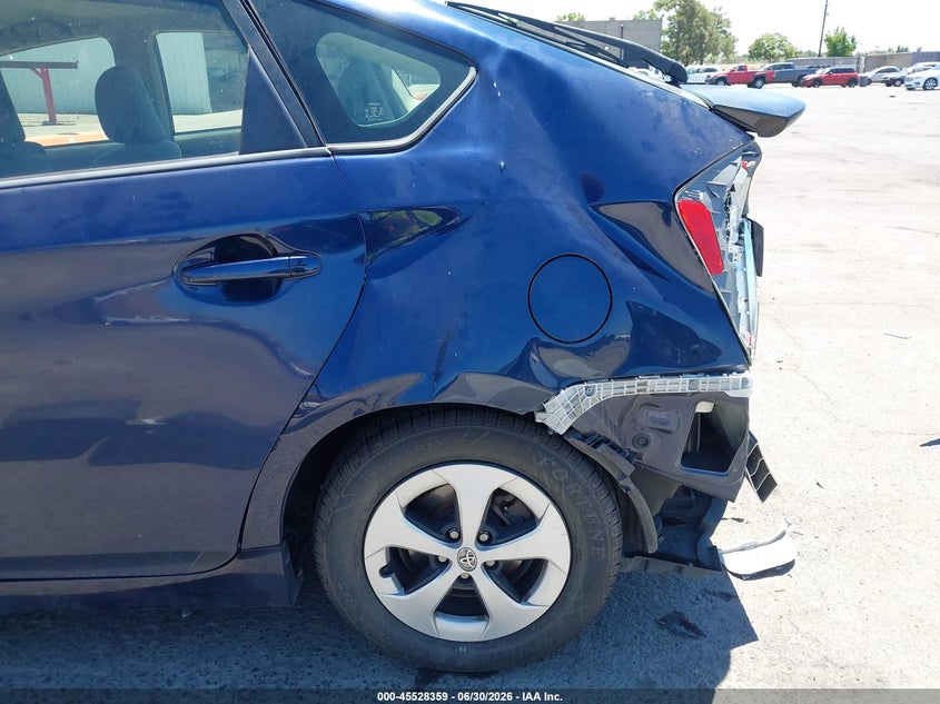 2014 Toyota Prius VIN JTDKN3DU8E0384450 IAAI salvage auction — REAR END, Salvage Title, sold $1,200 on 2026-07-29 (photo 6)