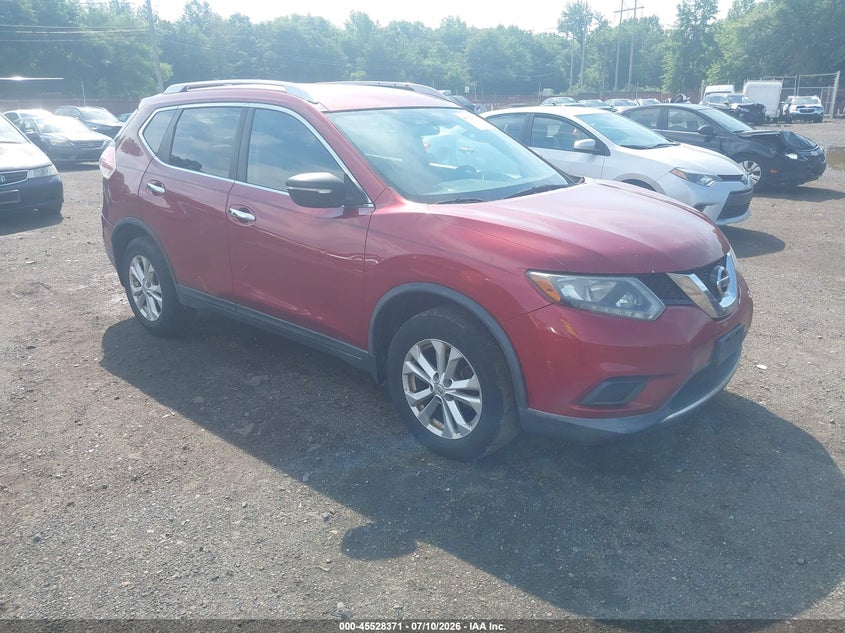2015 Nissan Rogue VIN KNMAT2MVXFP521031 IAAI salvage auction — NORMAL WEAR, Clear (New Jersey), sold $225 on 2026-07-22 (photo 1)
