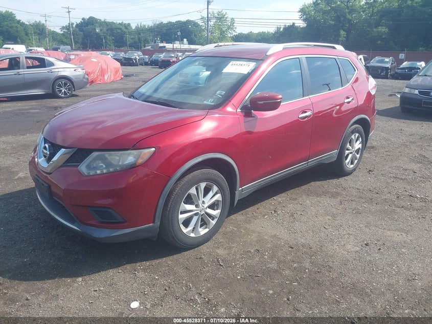 2015 Nissan Rogue VIN KNMAT2MVXFP521031 IAAI salvage auction — NORMAL WEAR, Clear (New Jersey), sold $225 on 2026-07-22 (photo 2)