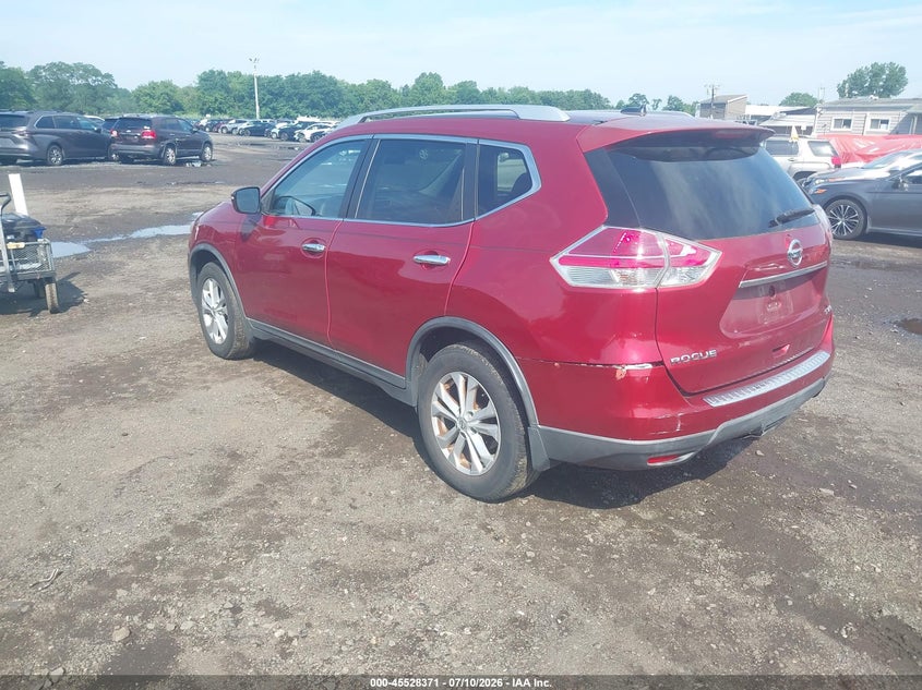 2015 Nissan Rogue VIN KNMAT2MVXFP521031 IAAI salvage auction — NORMAL WEAR, Clear (New Jersey), sold $225 on 2026-07-22 (photo 3)