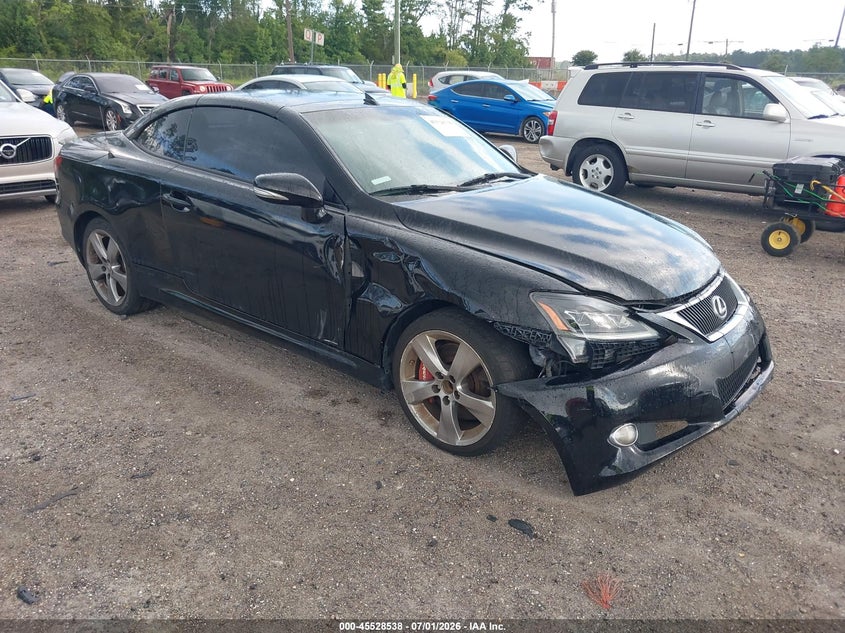 2010 Lexus Is 350c VIN JTHFE2C26A2504836 IAAI salvage auction — NORMAL WEAR, Clear (Florida), sold $300 on 2026-07-28 (photo 1)