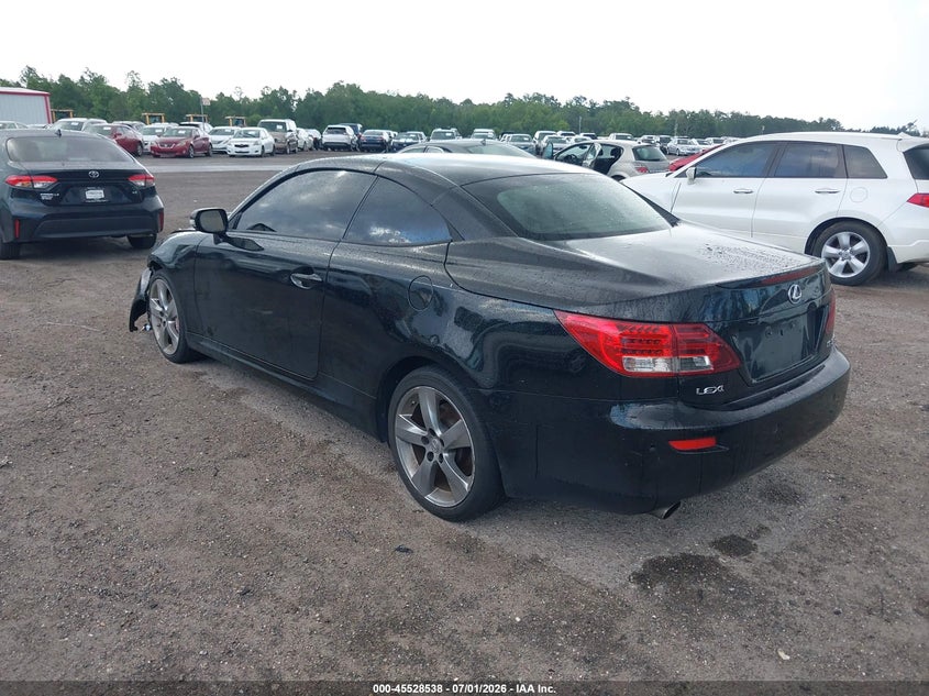 2010 Lexus Is 350c VIN JTHFE2C26A2504836 IAAI salvage auction — NORMAL WEAR, Clear (Florida), sold $300 on 2026-07-28 (photo 3)