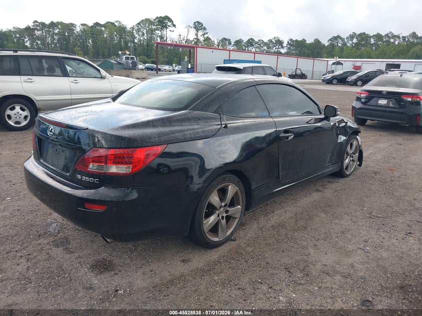 2010 Lexus Is 350c VIN JTHFE2C26A2504836 IAAI salvage auction — NORMAL WEAR, Clear (Florida), sold $300 on 2026-07-28 (photo 4)