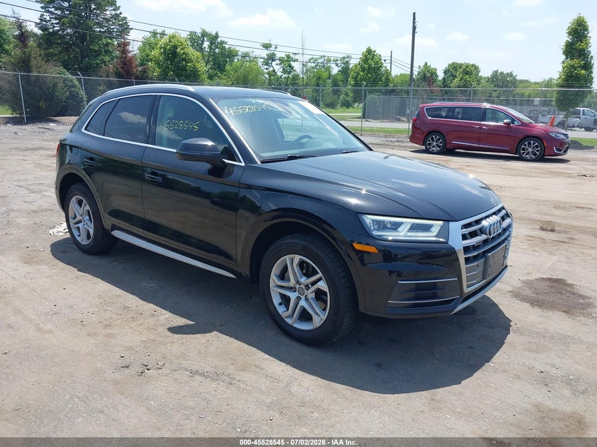 2018 Audi Q5 VIN WA1BNBFY4J2103926 IAAI salvage auction — LEFT FRONT, Salvage (Virginia), sold $6,000 on 2026-07-28 (photo 1)