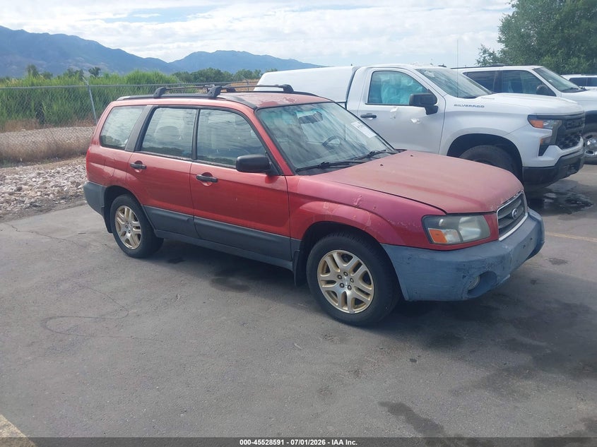 2004 Subaru Forester VIN JF1SG63604H742841 IAAI salvage auction — FRONT & REAR, Rebuilt/Restored (Utah), sold $300 on 2026-07-09 (photo 1)