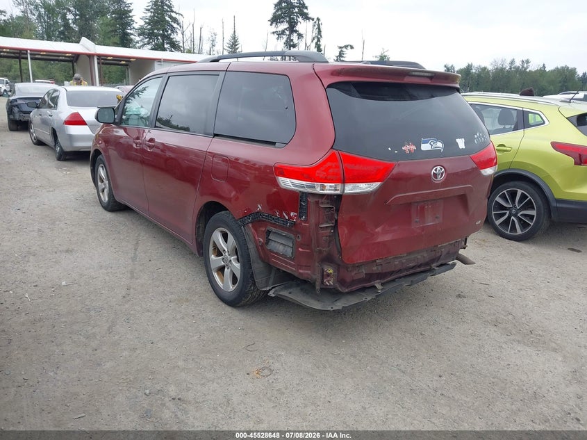2012 Toyota Sienna VIN 5TDKK3DC4CS273629 IAAI salvage auction — REAR END, Bill Of Sale (Washington), sold $1,700 on 2026-07-22 (photo 3)