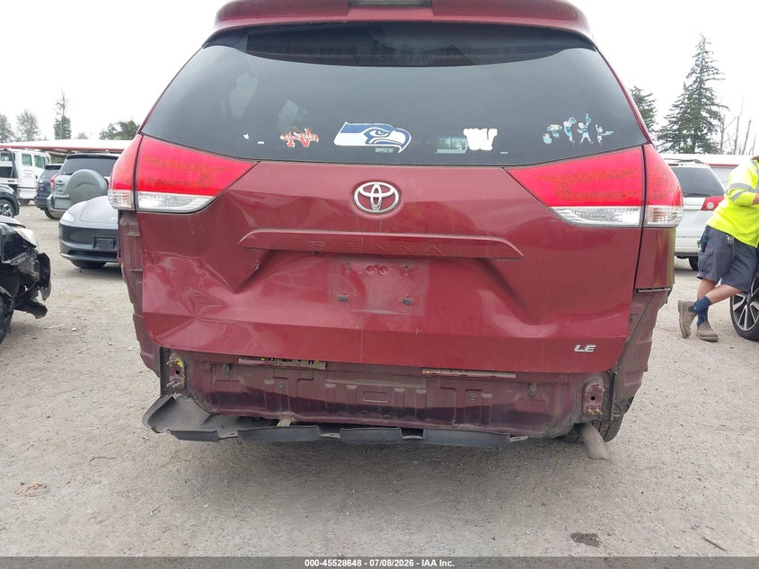 2012 Toyota Sienna VIN 5TDKK3DC4CS273629 IAAI salvage auction — REAR END, Bill Of Sale (Washington), sold $1,700 on 2026-07-22 (photo 6)