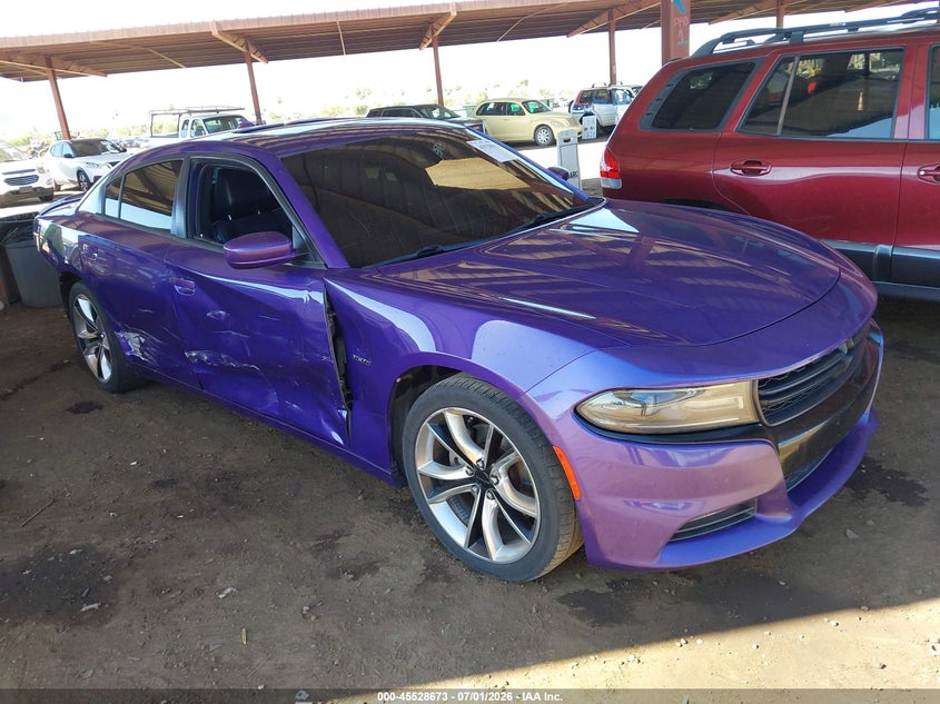 2016 Dodge Charger VIN 2C3CDXCT3GH180150 IAAI salvage auction — RIGHT SIDE, Salvage Title, sold $4,650 on 2026-08-03 (photo 1)