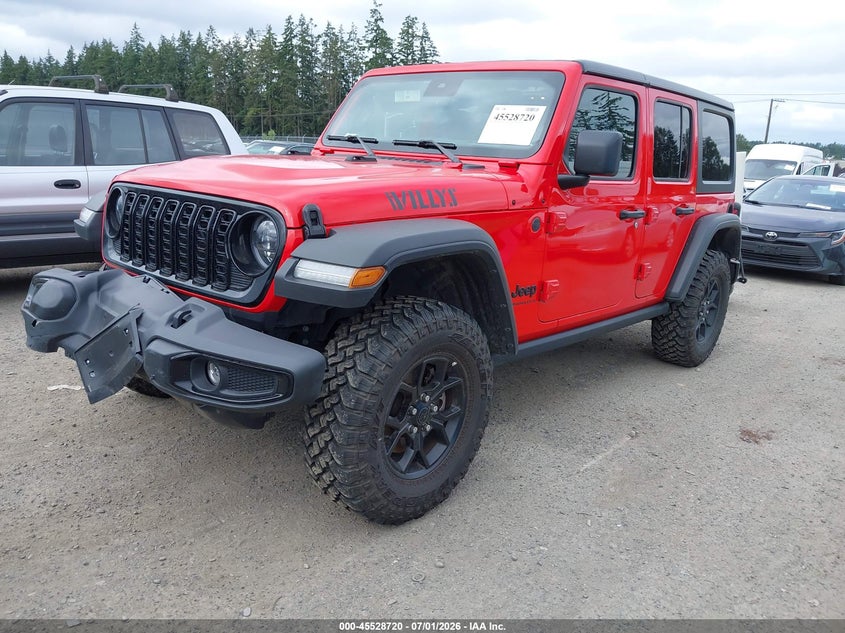 2025 Jeep Wrangler / VIN 1C4PJXDN7SW555621 IAAI salvage auction — FRONT END, Salvage Title, sold $21,700 on 2026-07-29 (photo 2)