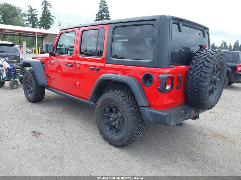 2025 Jeep Wrangler / VIN 1C4PJXDN7SW555621 IAAI salvage auction — FRONT END, Salvage Title, sold $21,700 on 2026-07-29 (photo 3)
