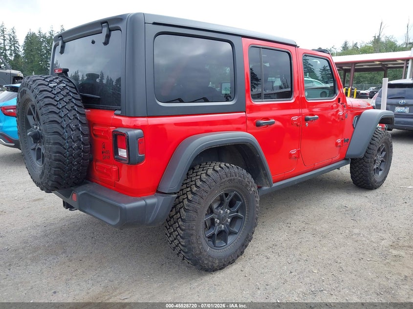 2025 Jeep Wrangler / VIN 1C4PJXDN7SW555621 IAAI salvage auction — FRONT END, Salvage Title, sold $21,700 on 2026-07-29 (photo 4)