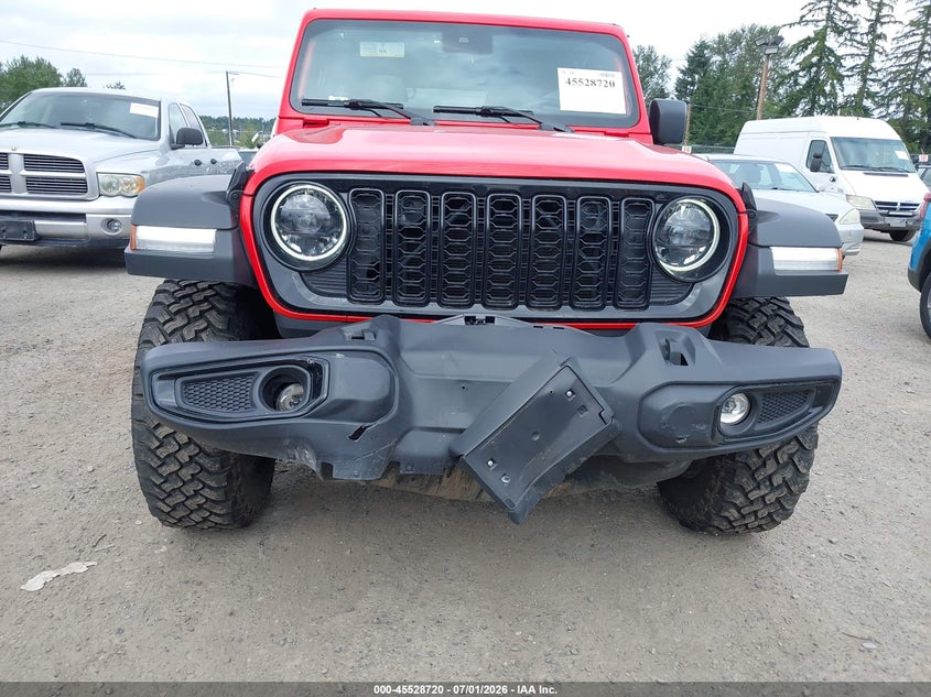 2025 Jeep Wrangler / VIN 1C4PJXDN7SW555621 IAAI salvage auction — FRONT END, Salvage Title, sold $21,700 on 2026-07-29 (photo 6)