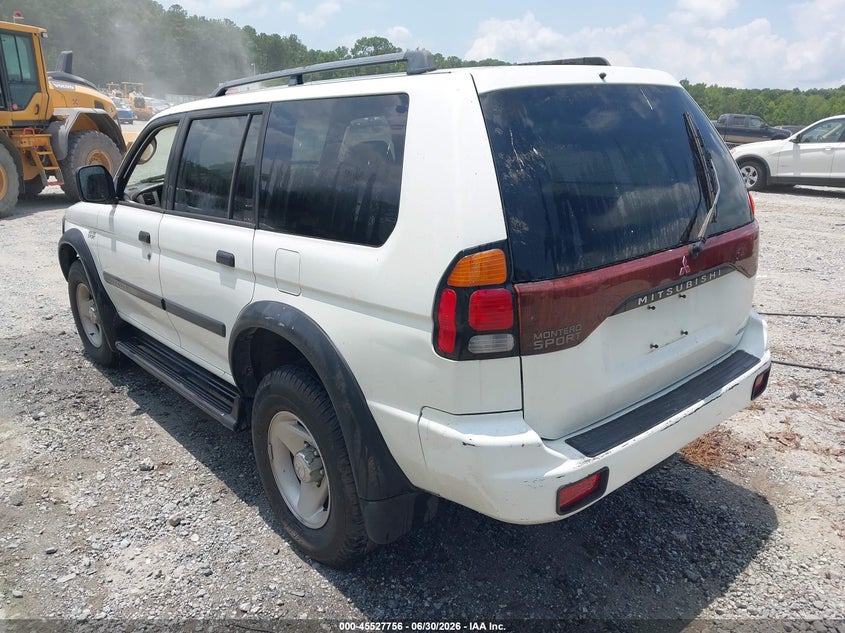 2001 Mitsubishi Montero VIN JA4MT21H31P024689 IAAI salvage auction — NORMAL WEAR, Repossession Paperwork (Georgia), sold $350 on 2026-07-28 (photo 3)