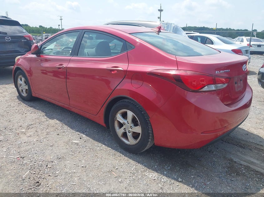 2014 Hyundai Elantra VIN KMHDH4AE3EU158193 IAAI salvage auction — NORMAL WEAR, Clear (Pennsylvania), sold $375 on 2026-07-08 (photo 3)