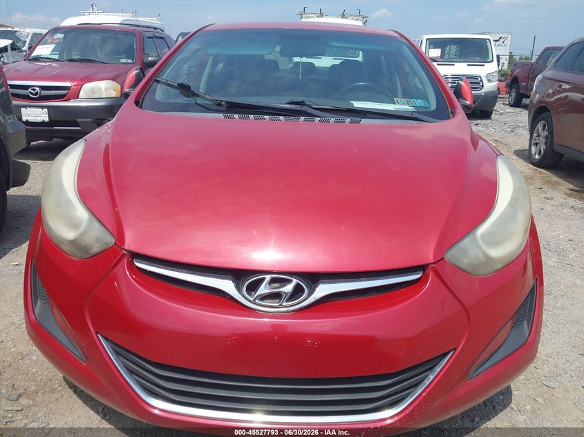 2014 Hyundai Elantra VIN KMHDH4AE3EU158193 IAAI salvage auction — NORMAL WEAR, Clear (Pennsylvania), sold $375 on 2026-07-08 (photo 6)
