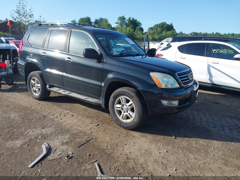 2009 Lexus Gx 470 VIN JTJBT20X090177019 IAAI salvage auction — ENGINE DAMAGE, Clear (Massachusetts), sold $1,200 on 2026-07-10 (photo 1)