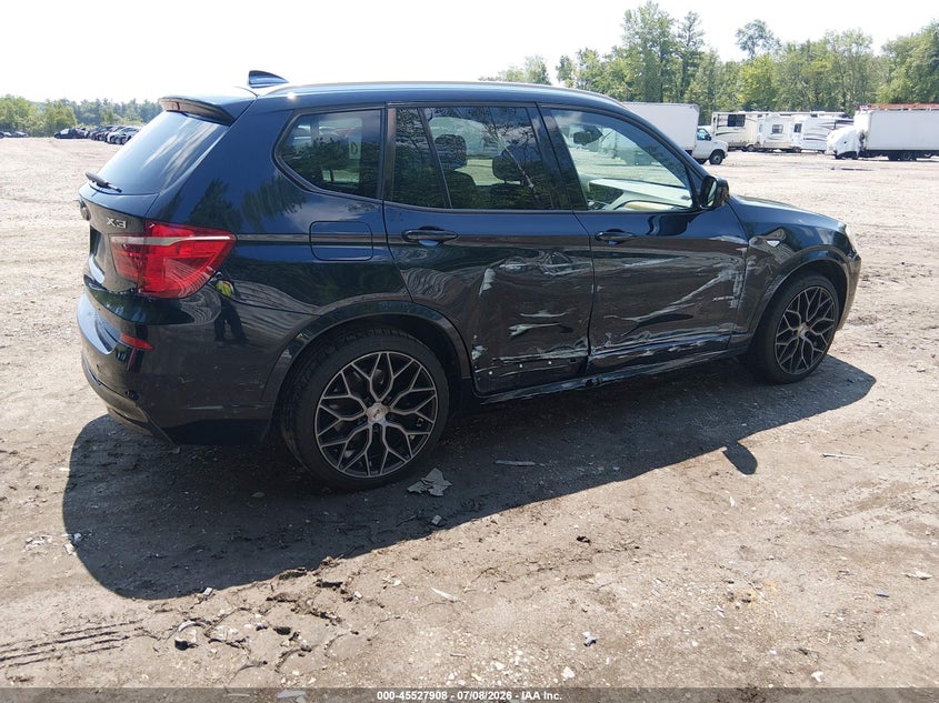 2014 BMW X3 VIN 5UXWX7C50E0E80782 IAAI salvage auction — SIDE, Clear (Massachusetts), sold $1,600 on 2026-07-12 (photo 4)