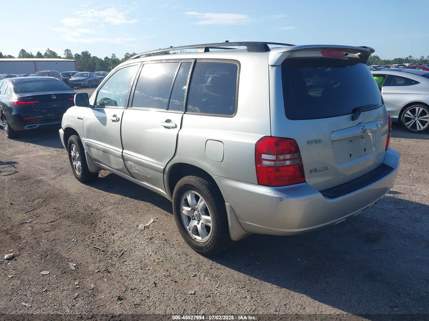 2003 Toyota Highlander VIN JTEHF21A130154091 IAAI salvage auction — NORMAL WEAR, Clear (Florida), sold $875 on 2026-07-07 (photo 3)
