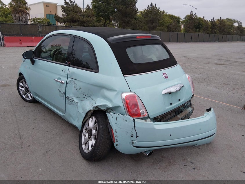 2017 Fiat 500 VIN 3C3CFFLR3HT506062 IAAI salvage auction — LEFT REAR, Salvage Title, sold $1,300 on 2026-08-03 (photo 6)