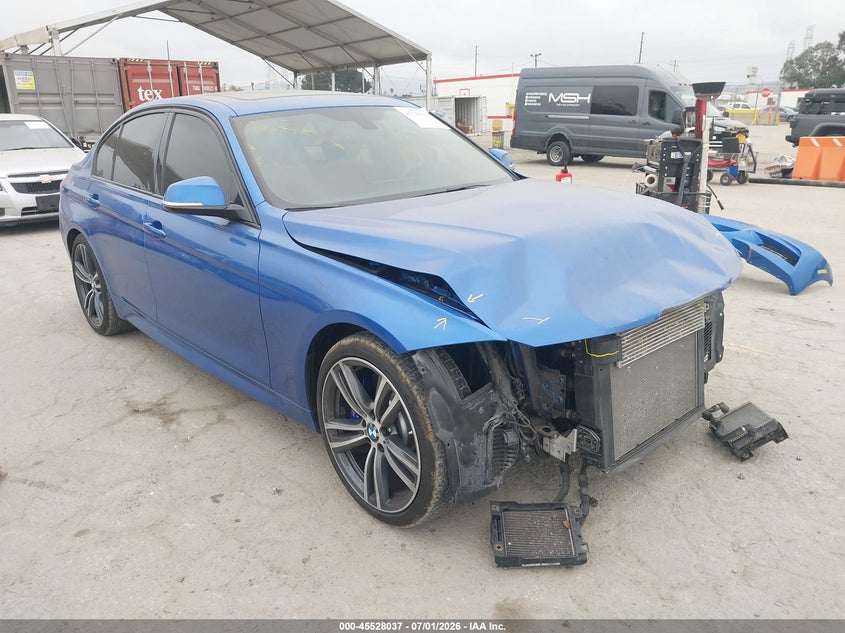 2016 BMW 3er VIN WBA8B3G59GNT92809 IAAI salvage auction — FRONT END, Salvage (California), sold $11,900 on 2026-07-29 (photo 1)
