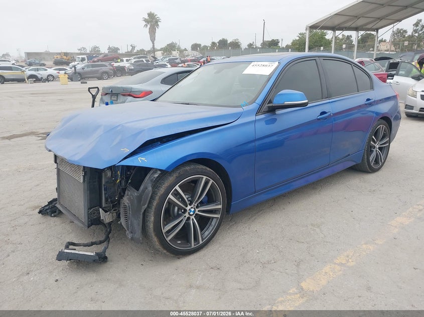 2016 BMW 3er VIN WBA8B3G59GNT92809 IAAI salvage auction — FRONT END, Salvage (California), sold $11,900 on 2026-07-29 (photo 2)
