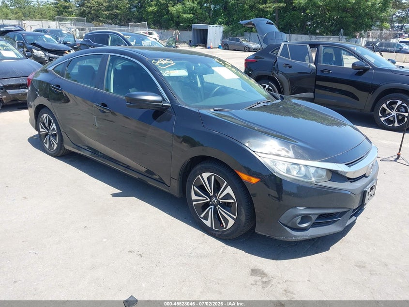 2018 Honda Civic VIN 2HGFC1F76JH644886 IAAI salvage auction — LEFT SIDE, Mv-907A (New York), sold $3,750 on 2026-07-28 (photo 1)
