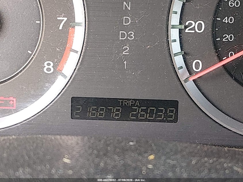 2008 Honda Accord VIN JHMCP26778C072041 IAAI salvage auction — RIGHT SIDE, Salvage (Tennessee), sold $250 on 2026-07-15 (photo 7)