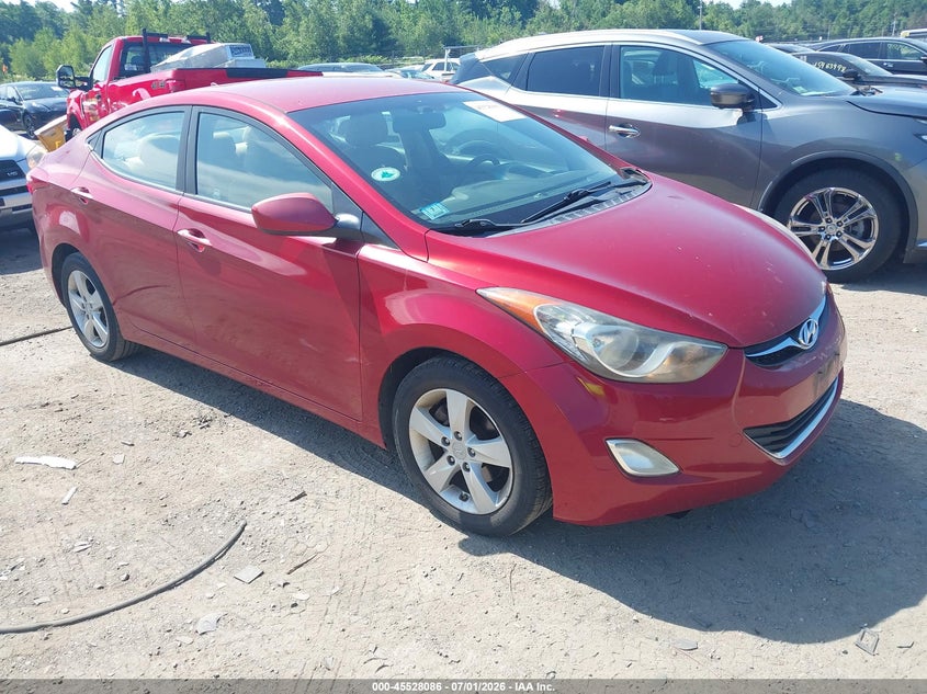 2012 Hyundai Elantra VIN KMHDH4AE6CU194652 IAAI salvage auction — RIGHT SIDE, Clear (Massachusetts), sold $1,150 on 2026-07-10 (photo 1)