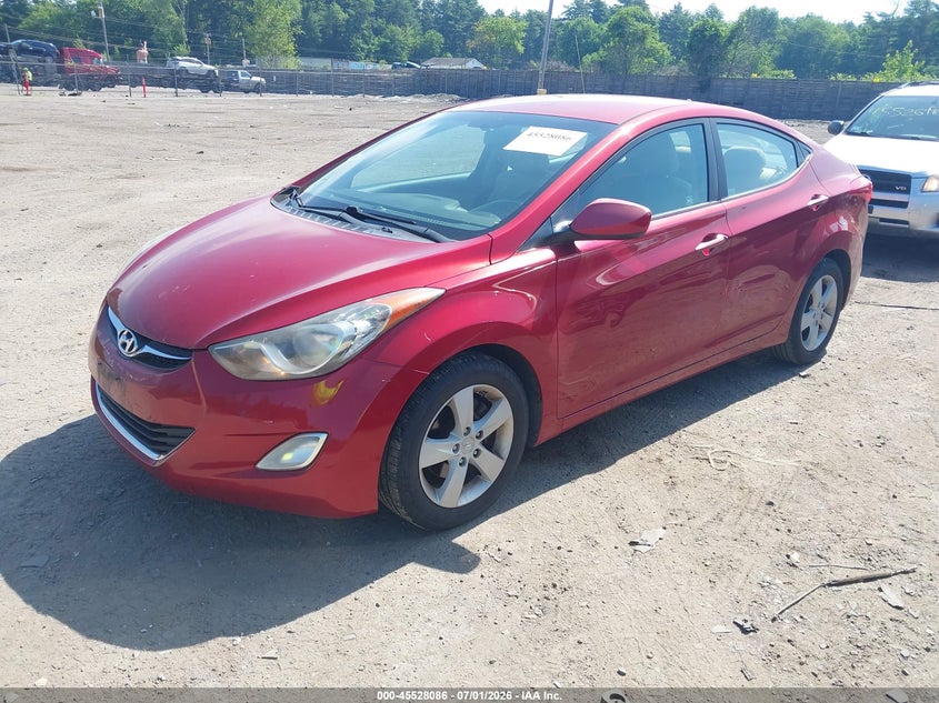 2012 Hyundai Elantra VIN KMHDH4AE6CU194652 IAAI salvage auction — RIGHT SIDE, Clear (Massachusetts), sold $1,150 on 2026-07-10 (photo 2)