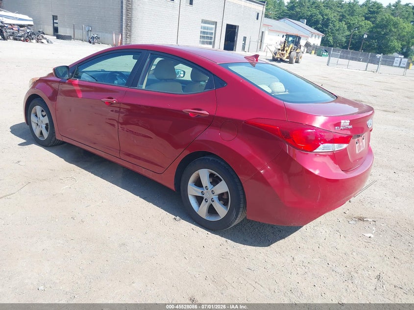 2012 Hyundai Elantra VIN KMHDH4AE6CU194652 IAAI salvage auction — RIGHT SIDE, Clear (Massachusetts), sold $1,150 on 2026-07-10 (photo 3)
