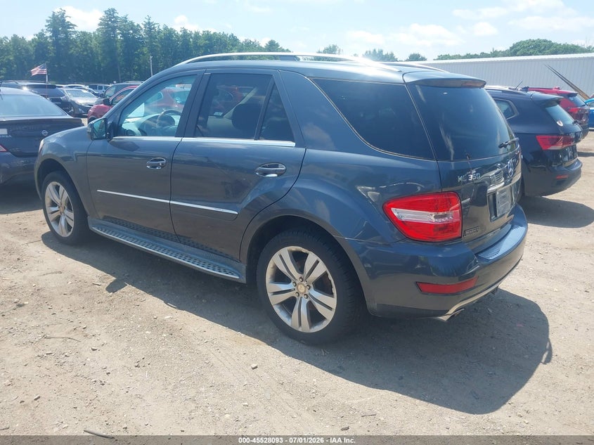 2011 Mercedes-benz Ml-class VIN 4JGBB8GB8BA697497 IAAI salvage auction — NORMAL WEAR, Clear (Massachusetts), sold $1,225 on 2026-07-10 (photo 3)