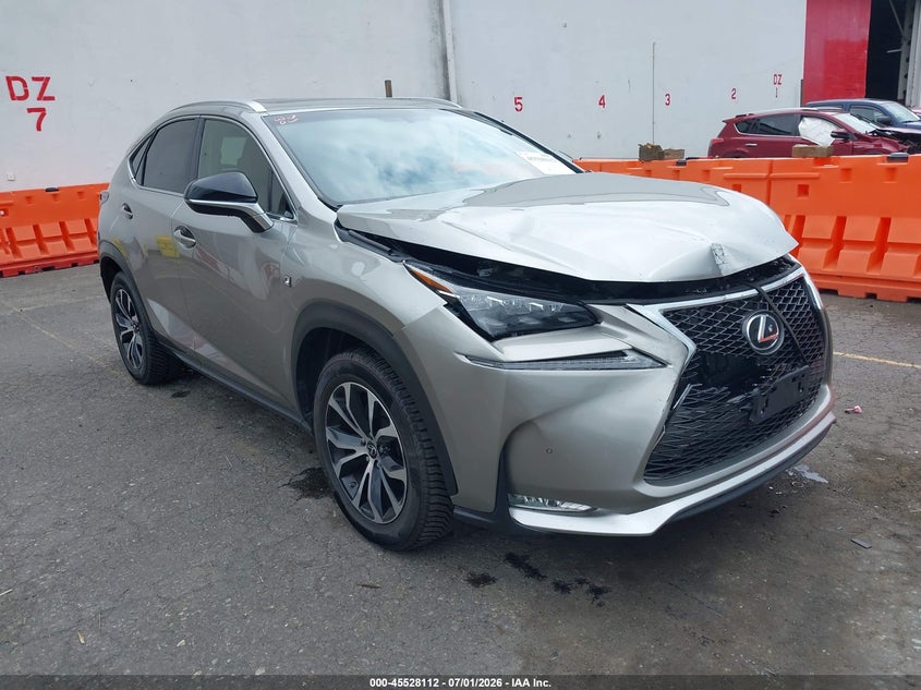 2015 Lexus Nx VIN JTJBARBZ7F2045842 IAAI salvage auction — FRONT END, Salvage (Oregon), sold $12,475 on 2026-08-29 (photo 1)