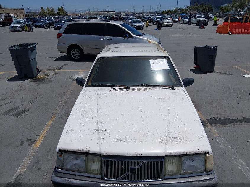 1992 Volvo 940 VIN YV1JS881XNA088657 IAAI salvage auction — NORMAL WEAR, Clear - Dealer Only (California), sold $225 on 2026-07-13 (photo 6)