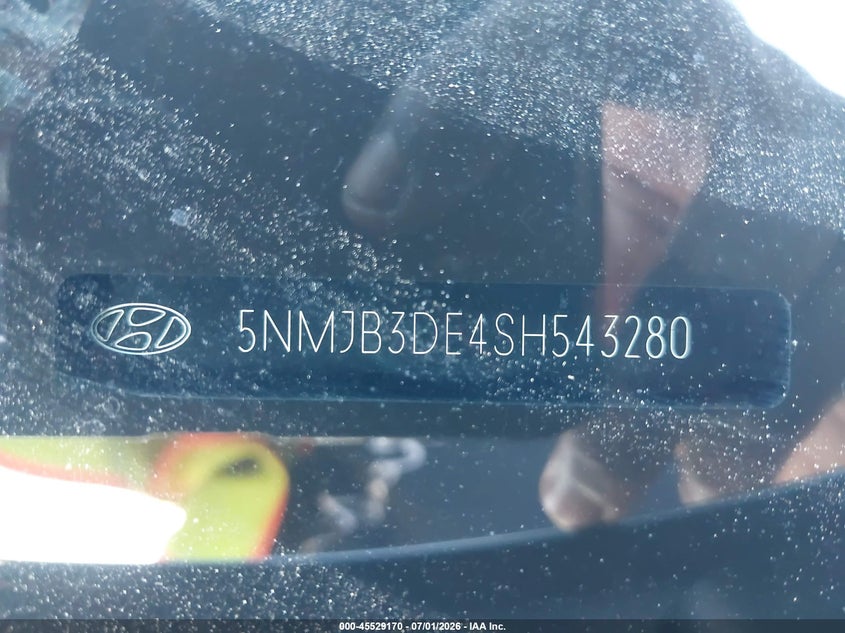 2025 Hyundai Tucson VIN 5NMJB3DE4SH543280 IAAI salvage auction — FRONT END, Enterprise Vehicles Clear Only (South Carolina), sold $9,700 on 2026-07-19 (photo 9)