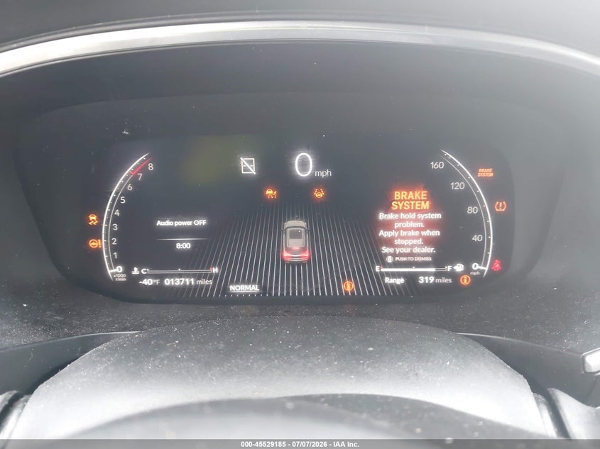 2025 Acura Mdx VIN 5J8YE1H35SL012799 IAAI salvage auction — FRONT END, Salvage Title, sold $13,100 on 2026-08-01 (photo 7)