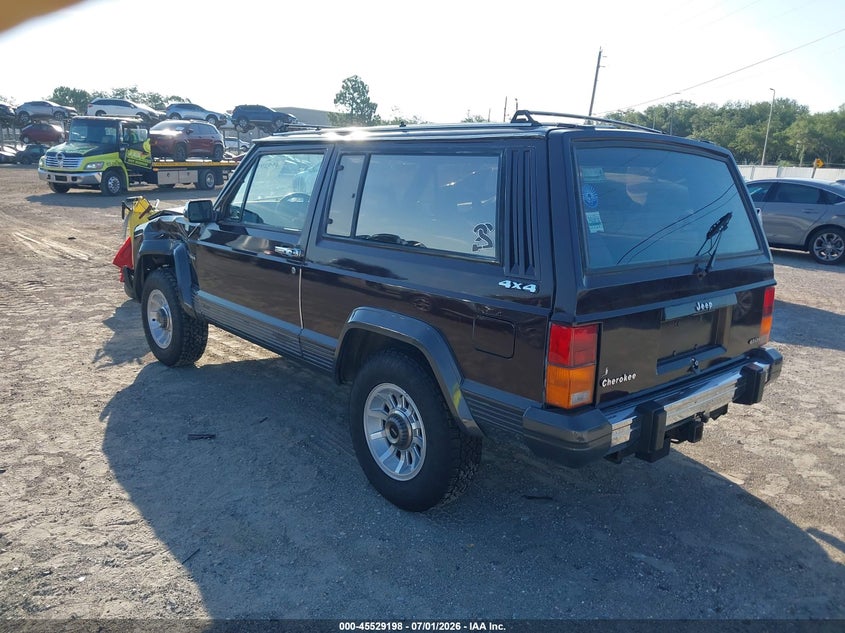 1989 Jeep Cherokee VIN 1J4FJ57LXKL596668 IAAI salvage auction — FRONT END, Rebuildable (Florida), sold $450 on 2026-07-23 (photo 3)