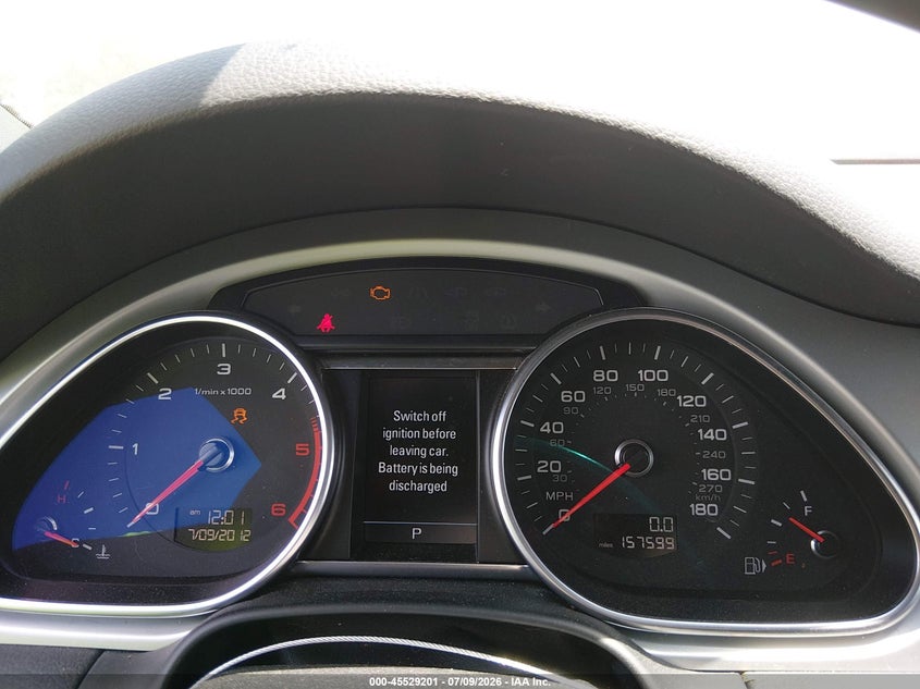 2014 Audi Q7 VIN WA1WMAFE6ED005320 IAAI salvage auction — NORMAL WEAR, Repossession Paperwork (Georgia), sold $1,100 on 2026-07-29 (photo 7)